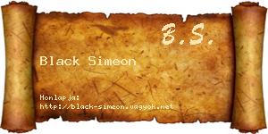 Black Simeon névjegykártya